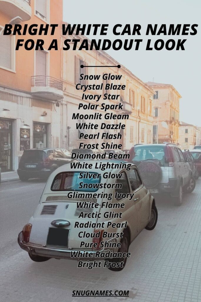 Bright White Car Names for a Standout Look