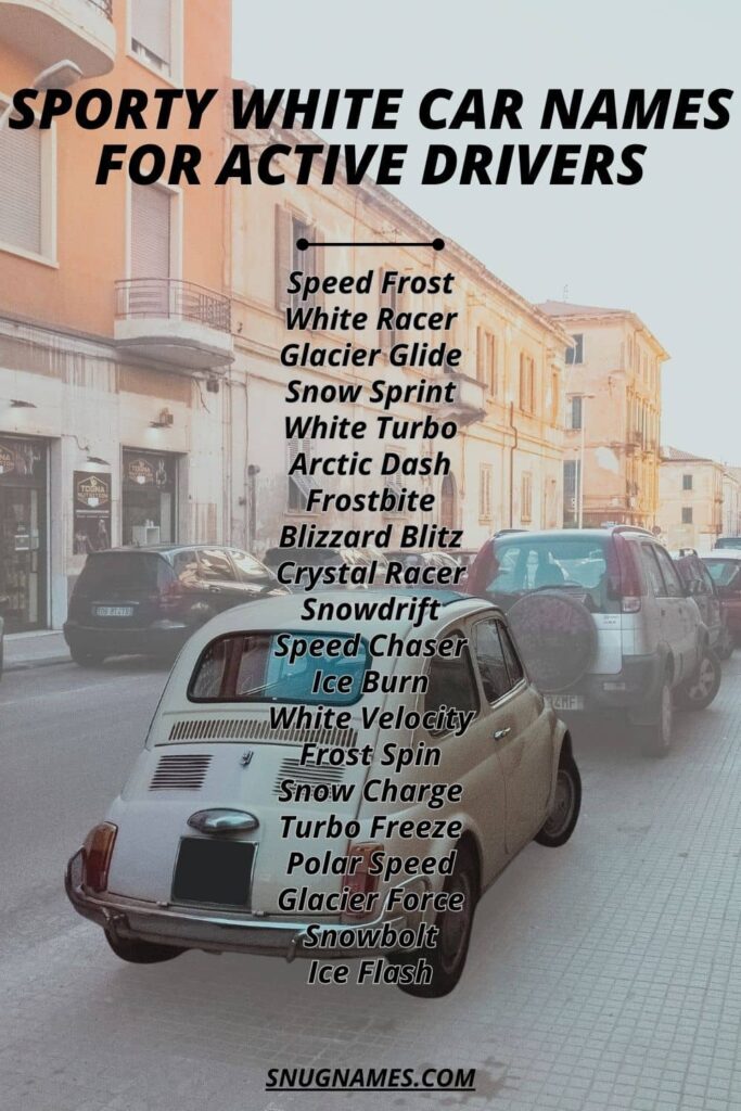 Sporty White Car Names for Active Drivers