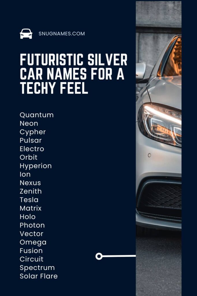 Futuristic Silver Car Names for a Techy Feel