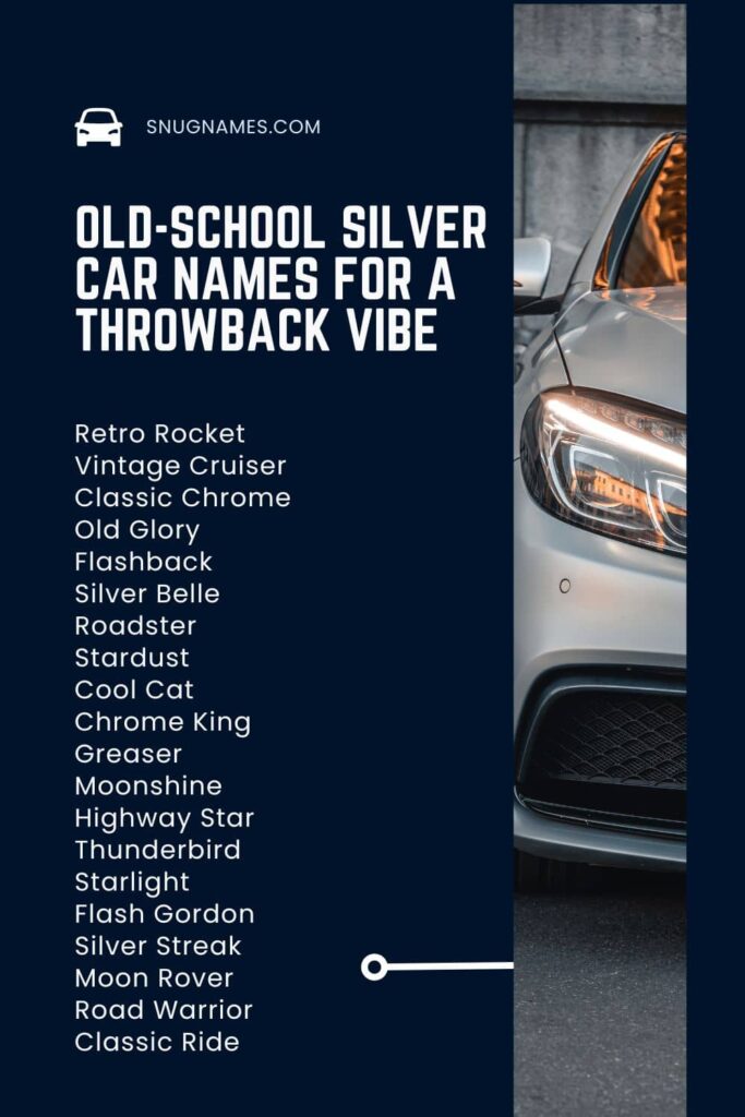 Old-School Silver Car Names for a Throwback Vibe