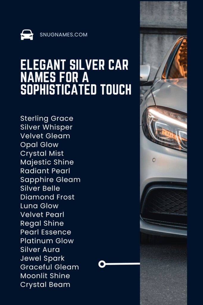 Elegant Silver Car Names for a Sophisticated Touch