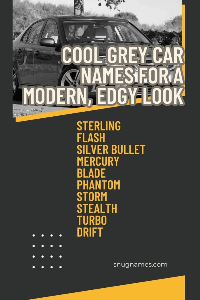 Cool Grey Car Names for a Modern, Edgy Look