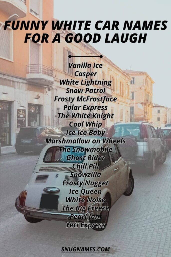 Funny White Car Names for a Good Laugh