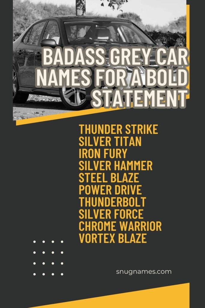 Badass Grey Car Names for a Bold Statement