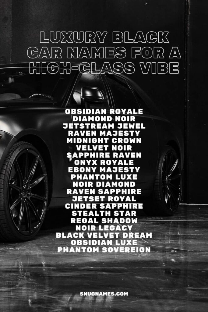 Luxury Black Car Names for a High-Class Vibe