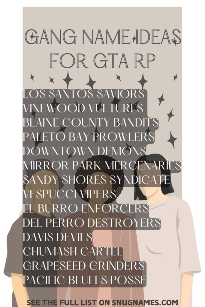 Gang Name Ideas for GTA RP